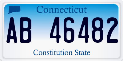 CT license plate AB46482