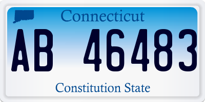 CT license plate AB46483