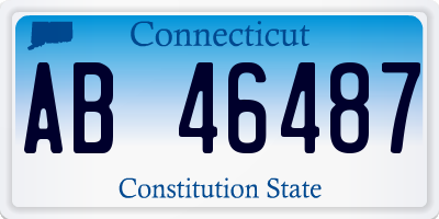 CT license plate AB46487