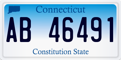 CT license plate AB46491