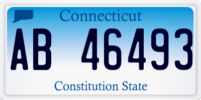 CT license plate AB46493