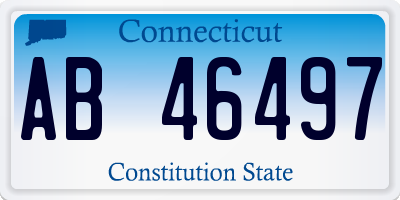 CT license plate AB46497