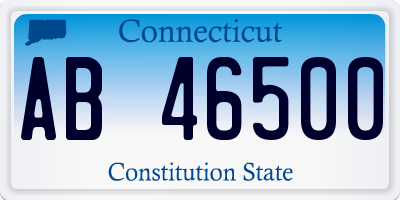 CT license plate AB46500