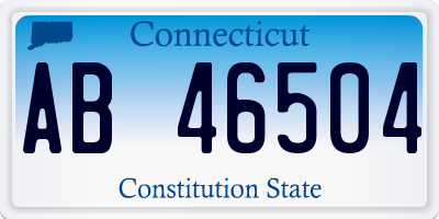 CT license plate AB46504