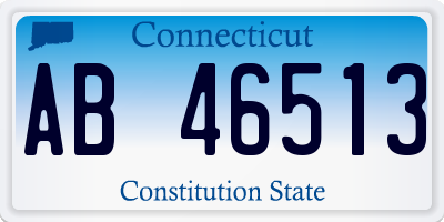 CT license plate AB46513