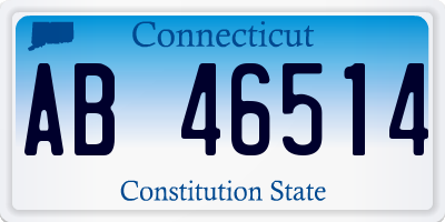 CT license plate AB46514