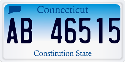 CT license plate AB46515