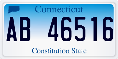 CT license plate AB46516