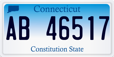 CT license plate AB46517