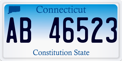 CT license plate AB46523