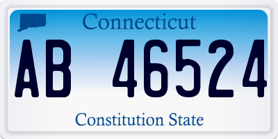 CT license plate AB46524