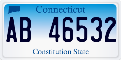 CT license plate AB46532