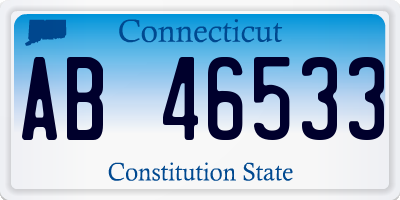 CT license plate AB46533