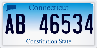 CT license plate AB46534