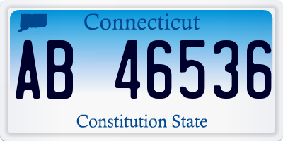 CT license plate AB46536