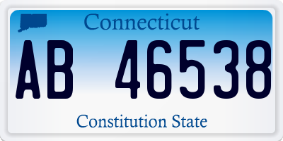 CT license plate AB46538