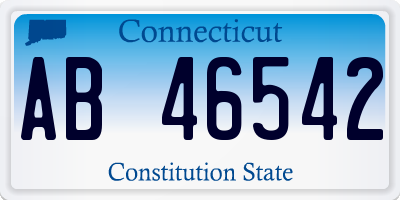 CT license plate AB46542