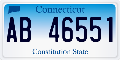 CT license plate AB46551