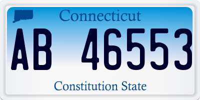 CT license plate AB46553