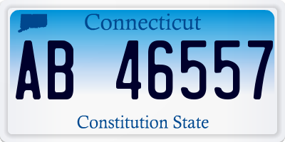 CT license plate AB46557