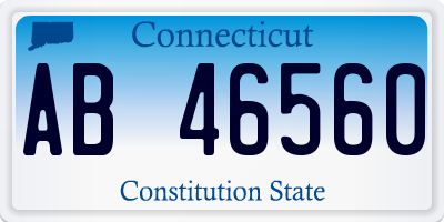 CT license plate AB46560