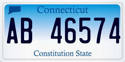 CT license plate AB46574