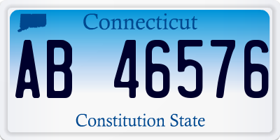 CT license plate AB46576