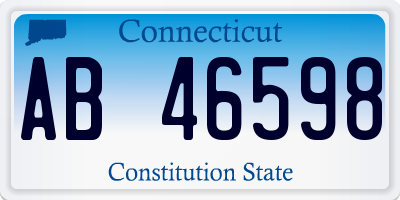 CT license plate AB46598