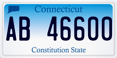 CT license plate AB46600