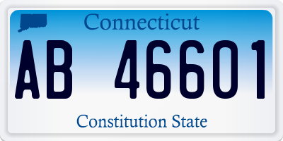 CT license plate AB46601