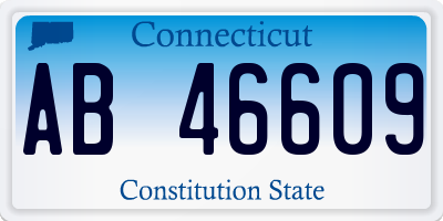 CT license plate AB46609