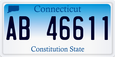 CT license plate AB46611