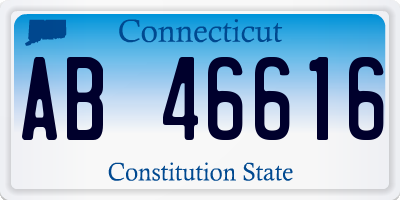 CT license plate AB46616