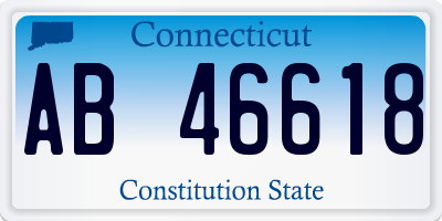 CT license plate AB46618