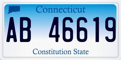 CT license plate AB46619