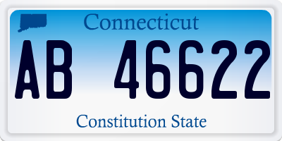 CT license plate AB46622