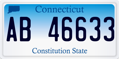 CT license plate AB46633