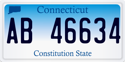 CT license plate AB46634