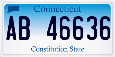 CT license plate AB46636