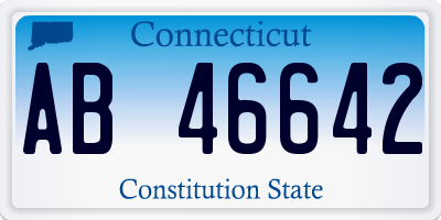 CT license plate AB46642