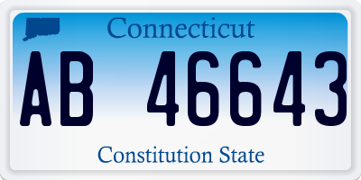 CT license plate AB46643