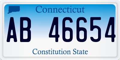 CT license plate AB46654