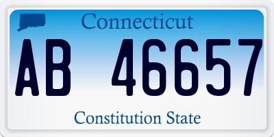 CT license plate AB46657