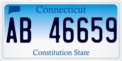 CT license plate AB46659