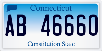 CT license plate AB46660