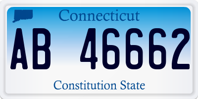 CT license plate AB46662