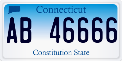 CT license plate AB46666