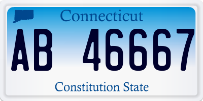 CT license plate AB46667