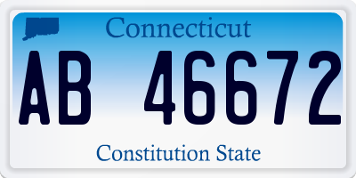 CT license plate AB46672