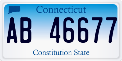 CT license plate AB46677